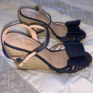 Kate Spade Espadrille Blue Bow 8M